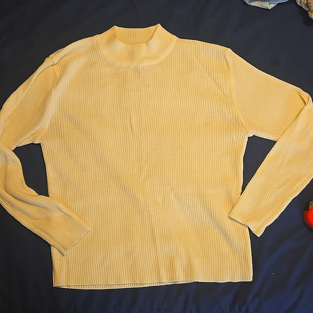 Off white mock neck sweater